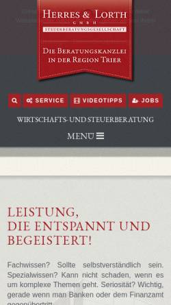 Vorschau der mobilen Webseite www.herres-lorth.de, Herres & Lorth Partnerschaft