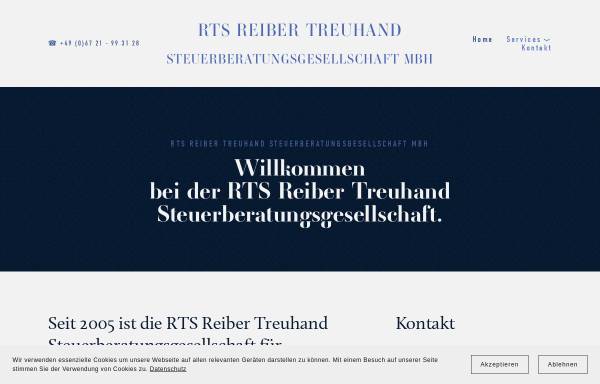 Vorschau von www.rts-treuhand.de, RTS Reiber Treuhand Steuerberatungsgesellschaft mbH