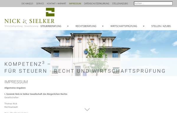 Vorschau von www.nick-sielker.de, Sozietät Nick und Sielker GbR