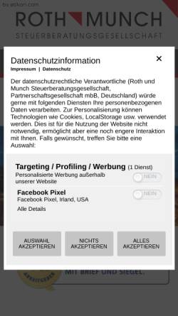 Vorschau der mobilen Webseite www.roth-munch.de, Roth Munch mbB