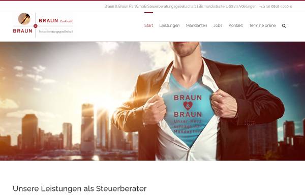 Vorschau von www.steuerberater-braun.de, Braun & Braun PartGmbB