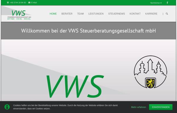Vorschau von www.vws-steuerberatung.de, VWS Steuerberatungsgesellschaft mbH