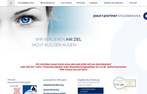 Vorschau von www.steuerkanzlei-paul.de, Paul & Partner