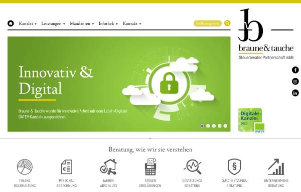 Vorschau von www.braune-tauche.de, Braune und Tauche Steuerberater Partnerschaft mbB