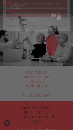 Vorschau der mobilen Webseite bernert-partner.de, Stingl und Scheinpflug - Steuerberater, vereidigte Buchprüfer