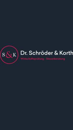 Vorschau der mobilen Webseite www.steuerberater-itzehoe.de, Dr. Schröder & Korth GmbH