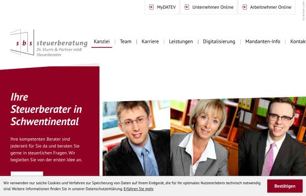 Vorschau von sbs-kiel.de, Sbs Steuerberatung Dr. Sturm & Partner mbB