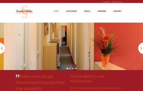 Vorschau von www.steuerberaterin-hilke.de, Steuerberatungskanzlei Sandra Hilke