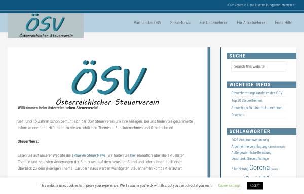 Vorschau von www.steuerverein.at, Österreichischer Steuerverein (ÖSV)