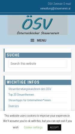 Vorschau der mobilen Webseite www.steuerverein.at, Österreichischer Steuerverein (ÖSV)