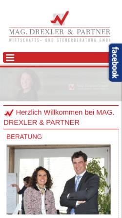 Vorschau der mobilen Webseite www.drexler-partner.at, Mag. Drexler & Partner Wirtschafts- und Steuerberatung Gmbh