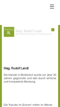 Vorschau der mobilen Webseite www.landt.at, Mag. Rudolf Landt