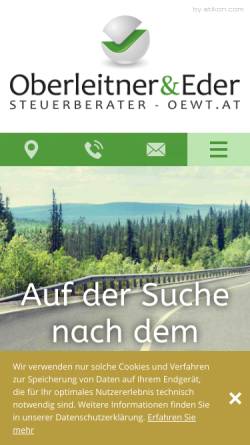 Vorschau der mobilen Webseite www.oewt.at, Oberleitner und Eder Wirtschaftstreuhand-GmbH