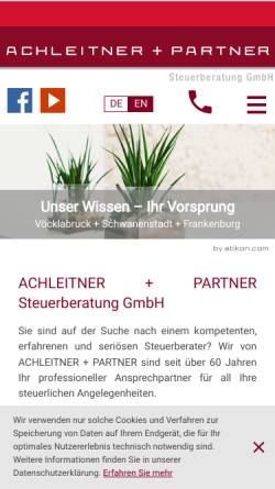Vorschau der mobilen Webseite www.achleitner-partner.at, Achleitner & Partner Steuerberatung GmbH