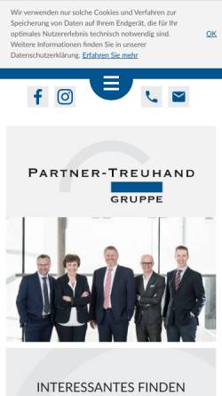 Vorschau der mobilen Webseite www.partner-treuhand.at, Partner-Treuhand Wirtschaftstreuhand GmbH