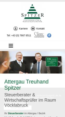 Vorschau der mobilen Webseite www.spitzer-top.at, Kanzlei Franz Spitzer