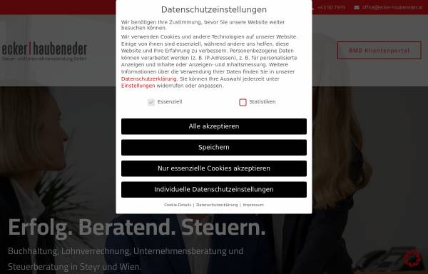 Vorschau von www.ecker-steuerberatung.at, Ecker, Steindl und Partner