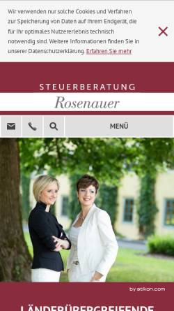 Vorschau der mobilen Webseite www.stb-rosenauer.at, Steuerberatung Rosenauer OG