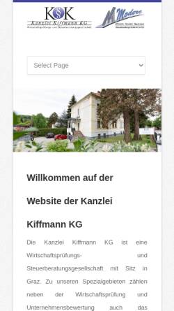 Vorschau der mobilen Webseite kiffmann.kiffmann-moderc.at, Ekkehard Kiffmann