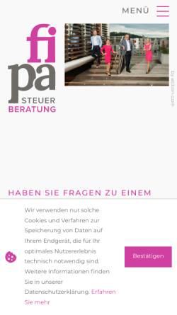 Vorschau der mobilen Webseite www.fipa.co.at, Mag. Günther Hermann