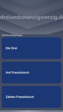 Vorschau der mobilen Webseite www.dreiundzwanzigvierzig.de, dreiundzwanzigvierzig - Das kollektive Gedächtnis