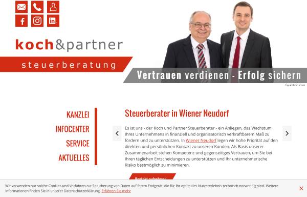 Vorschau von www.kochundpartner.at, Koch und Partner Steuerberatungs GmbH