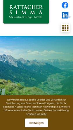 Vorschau der mobilen Webseite www.rattacher-simma.at, Rattacher-Simma Steuerberatungs GmbH