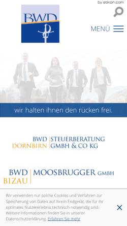 Vorschau der mobilen Webseite www.bwd.at, BWD Dür Wöginger Busarello Steuerberatung OG