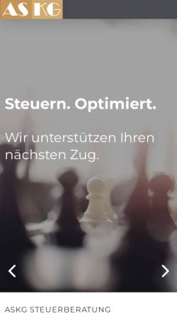Vorschau der mobilen Webseite www.kg-steuerberatung.at, KG Kanzlei Glaszer Steuerberatungs GmbH