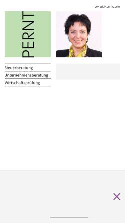 Vorschau der mobilen Webseite www.pernt.at, Mag. Eva Pernt Wirtschaftstreuhand KEG