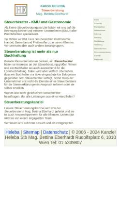 Vorschau der mobilen Webseite www.heleba.at, Heleba WT- Steuerberatungs GmbH