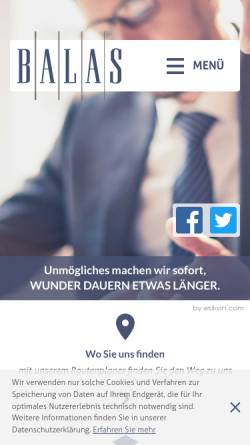 Vorschau der mobilen Webseite www.wt-balas.at, Mag. Dr. Heinrich Balas