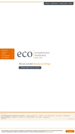 Vorschau der mobilen Webseite www.ecostb.at, Eco Wirtschaftstreuhand - Steuerberatungsgesellschaft m.b.H