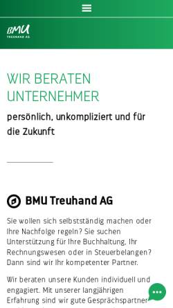 Vorschau der mobilen Webseite bmuag.ch, BMU Treuhand AG