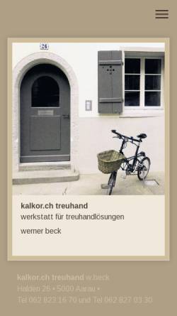 Vorschau der mobilen Webseite kalkor.ch, Kal Kor Treuhand