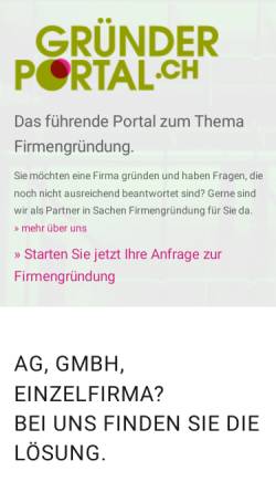 Vorschau der mobilen Webseite www.gruenderportal.ch, R. Beeler und Partner Treuhandbüro AG
