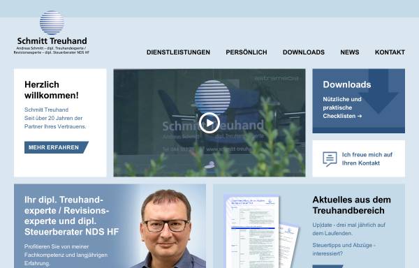 Vorschau von www.schmitt-treuhand.ch, Schmitt Treuhand, Inh. Dipl.-Treuhandexperte Andreas Schmitt