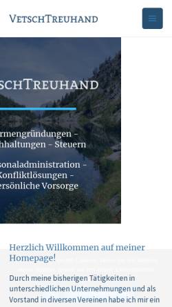 Vorschau der mobilen Webseite www.vetsch-treuhand.ch, Vetsch Treuhand
