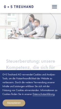 Vorschau der mobilen Webseite www.gstreuhand.ch, G und S Treuhand AG