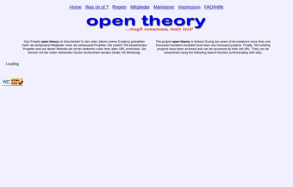 Vorschau von www.opentheory.org, Open Theory, Offene Theorie