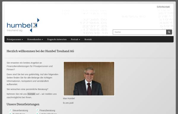 Vorschau von www.humbel-treuhand.ch, Humbel Treuhand AG