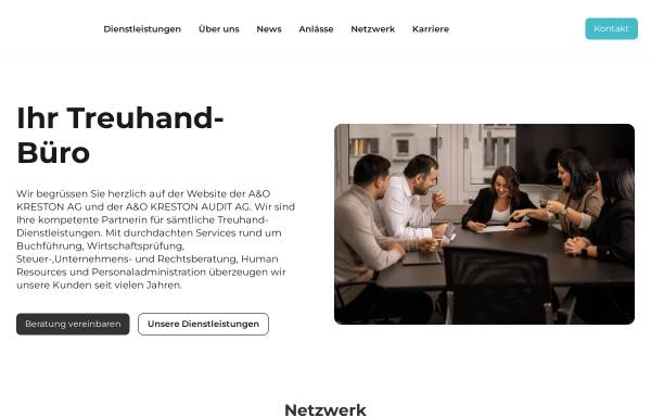Vorschau von www.confia-group.ch, A&O Treuhand- und Wirtschaftsprüfung GmbH