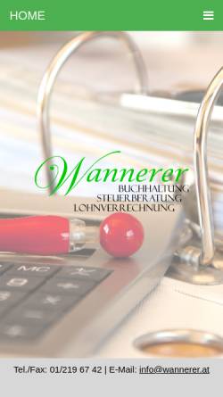 Vorschau der mobilen Webseite www.steuerberatung-wannerer.at, Steuerberatungskanzlei Elfriede Wannerer
