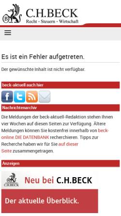 Vorschau der mobilen Webseite rsw.beck.de, Deutsches Steuerrecht (DStR)