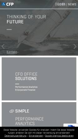 Vorschau der mobilen Webseite www.cfp-ag.com, CFP Business Consulting AG