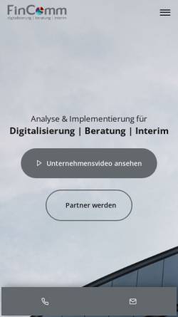 Vorschau der mobilen Webseite fincomm.at, FinComm GmbH