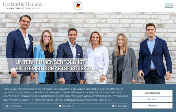 Vorschau von www.heiland.eu, Heiland und Heiland Management Consulting GmbH & Co. KGl