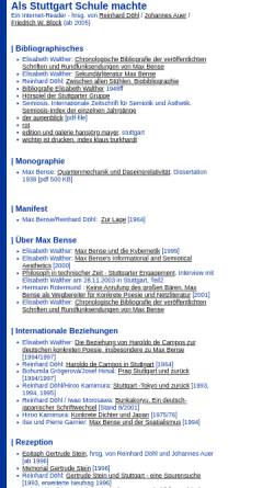Vorschau der mobilen Webseite www.stuttgarter-schule.de, Stuttgarter Gruppe/Schule: der Kreis um Max Bense