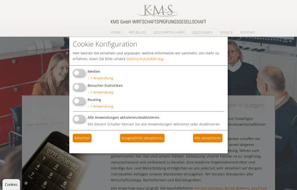 Vorschau von www.kms-wpg.de, KMS & Dumann GmbH Wirtschaftsprüfungesellschaft Steuerberatungsgesellschaft