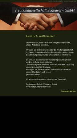 Vorschau der mobilen Webseite www.tgs-wp.de, Treuhandgesellschaft Südbayern GmbH